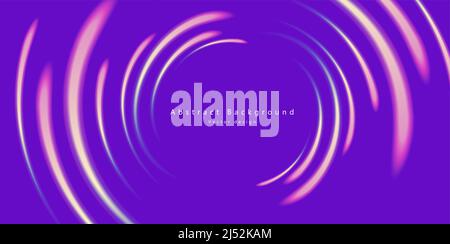 Abstract violet background with lights moving by circle radius creating spiral texture Stock Vector