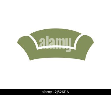 Simple Sofa and Furniture Symbol Vector Stock Vector