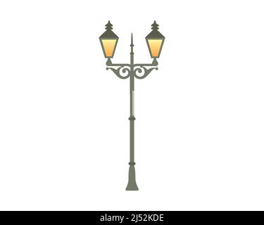 Victorian Street Light and Victorian Street Lamp Illustration Stock Vector