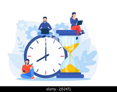 Time management and business planning. Stock Vector