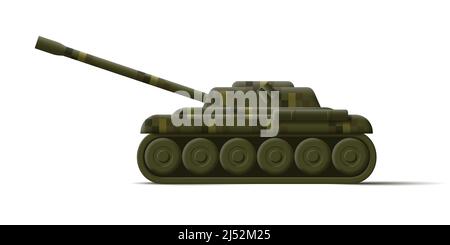 Digital 3d illustration or icon of a military tank Stock Vector