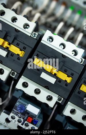 close-up spare part toggle switch for electronics Stock Photo