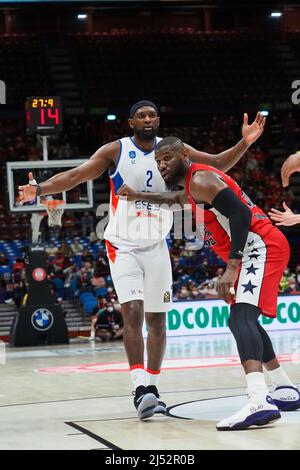 Chris Singleton Anadolu Efes Istanbul and Ben Bentil AX Armani