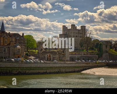 Rochester Castle in Kent UK Stock Photo