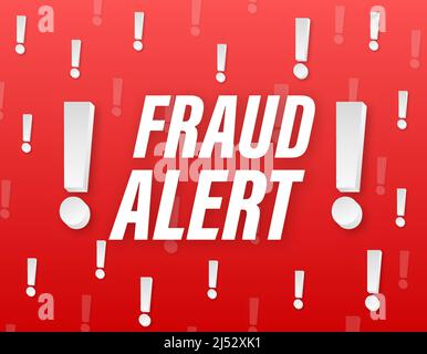 Fraud alert. Security Audit, Virus Scanning, Cleaning, Eliminating Malware, Ransomware. Vector stock illustration. Stock Vector