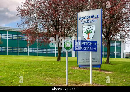 Woodfield Academy in Redditch, Worcestershire, England. Stock Photo