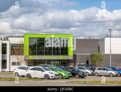 Abbey Stadium in Redditch, Worcestershire, England. Stock Photo