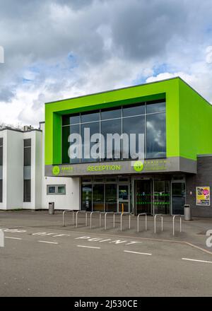 Abbey Stadium in Redditch, Worcestershire, England. Stock Photo