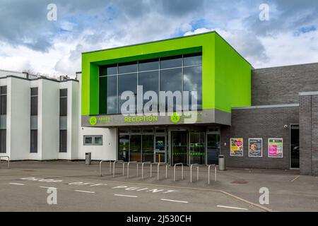 Abbey Stadium in Redditch, Worcestershire, England. Stock Photo