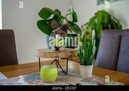 Amigurumi Easterbunny Deko1 2021 bavaria germany Stock Photo