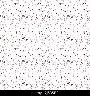 Terrazzo seamless pattern vector texture in light colors. Realistic italian marble texture or granite flooring. Terrazzo seamless pattern for interior Stock Vector