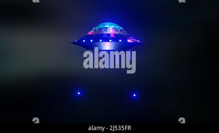 UFO. Unidentified Flying Object. Flying saucer. Stock Photo