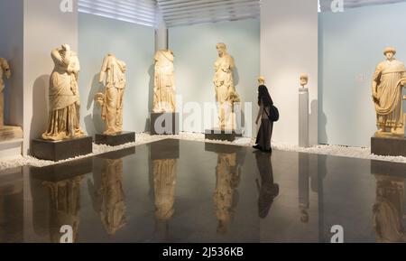 Aydin, Turkey - January 06, 2021: Archaeological site of Helenistic city of Aphrodisias in Western Anatolia. Ancien Stock Photo