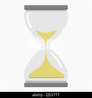 hourglass sand clock isolated icon vector flat illustration Stock Vector