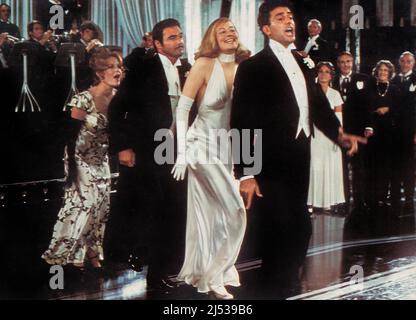 Madeline Kahn, Burt Reynolds, Cybill Shepherd, Duilio Del Prete, on-set of the Film, 'At Long Last Love', 20th Century-Fox, 1975 Stock Photo