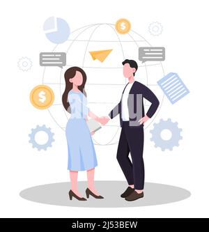 Business partners handshake concept Stock Vector