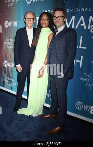 New York, NY, USA. 19th Apr, 2022. Naomie Harris, Jimmi Simpson, Bill Nighy at The Man Who Fell To Earth Premiere at he Museum of Modern Art in New York City on April 19, 2022. Credit: Rw/Media Punch/Alamy Live News Stock Photo