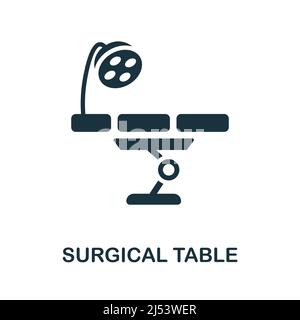 Surgical Table flat icon. Colored element sign from transplantation collection. Flat Surgical Table icon sign for web design, infographics and more. Stock Vector