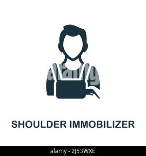 Shoulder Immobilizer icon. Monochrome simple Shoulder Immobilizer icon for templates, web design and infographics Stock Vector