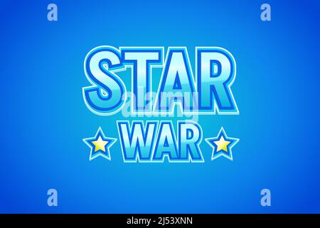 Editable text effects Star War , words and font can be changed Stock Vector