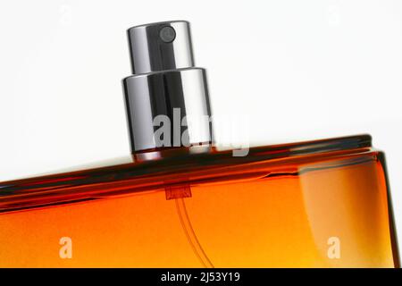 A isolated bottle of perfume Stock Photo