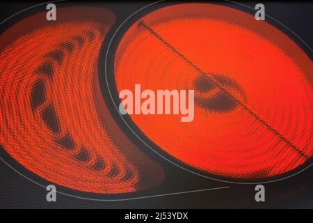Close up of a hot hotplate Stock Photo
