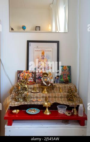 An altar in a family home. Stock Photo