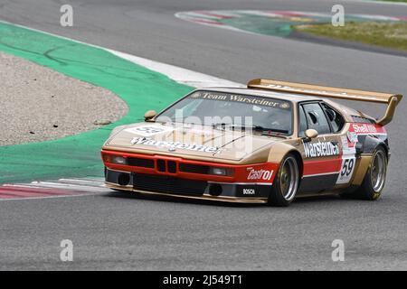 Scarperia, 3 April 2022: BMW M1 of Team Warsteiner Procar Scarperia, 3 April 2022: BMW M1 of Team Warsteiner Procar