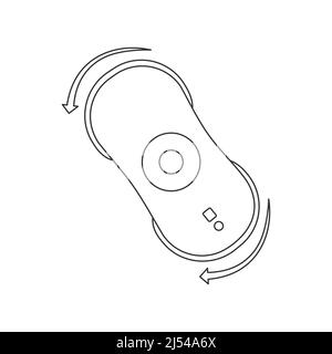 Window cleaning robot line icon. Smart household appliance symbol. Vector illustration Stock Vector