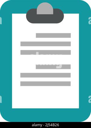 Clipboard icon. Official document symbol. Paper with text Stock Vector