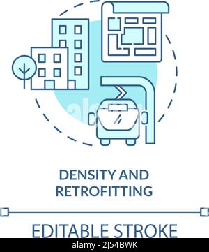 Density and retrofitting concept icon Stock Vector Image & Art - Alamy