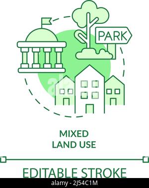 Mixed land use green concept icon Stock Vector Image & Art - Alamy