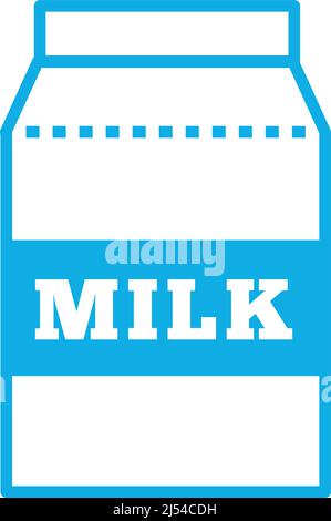 Milk line icon. Dairy product paper pack Stock Vector
