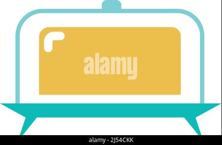 Butter dish icon. Dairy product. Milk cream Stock Vector