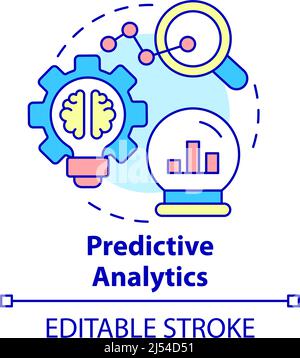 Predictive analytics concept icon Stock Vector