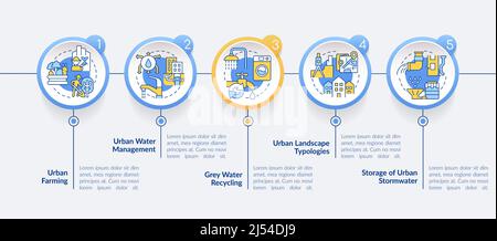 Conserving urban biodiversity circle infographic template Stock Vector