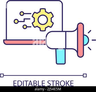 Social media campaign RGB color icon Stock Vector