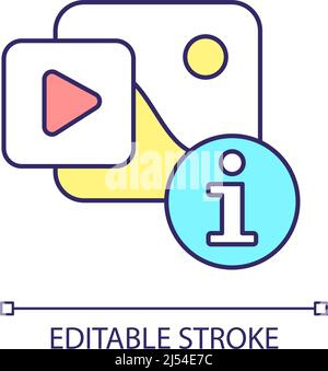 Media and information literacy RGB color icon Stock Vector