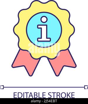 Ensuring information quality RGB color icon Stock Vector