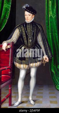 Charles IX, King of France, Studio of Francois Clouet, 16th century, Musee du Louvre, Paris,  France, Europe Stock Photo