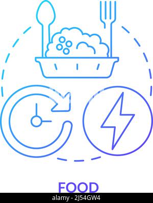 Food blue gradient concept icon Stock Vector