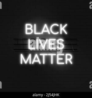 Neon black lives matter sign vector Stock Photo