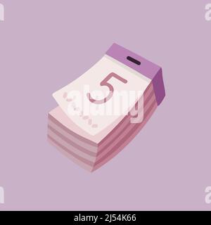 Tear-off calendar Stock Vector