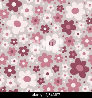 Flower pastel pink pattern Stock Vector