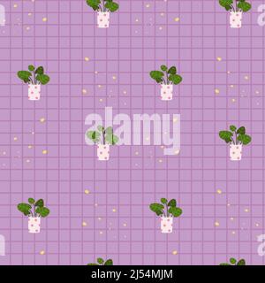 Cell texture with plant Stock Vector
