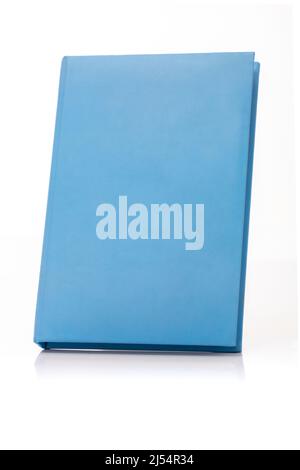 Blue Book Hard Cover Isolated on White Stock Photo