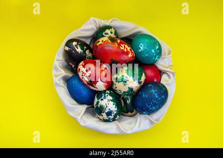 Easter painted eggs to celebrate the holiday Stock Photo