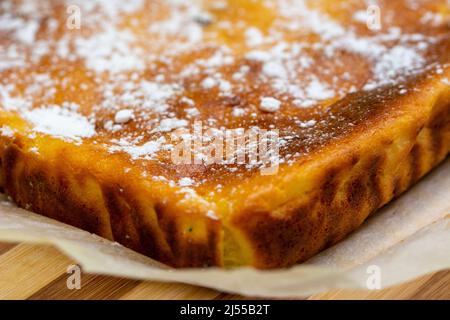 Easter cheese cake or pasca traditionally made at home Stock Photo