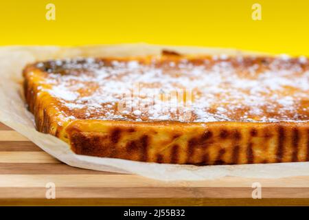 Easter cheese cake or pasca traditionally made at home Stock Photo