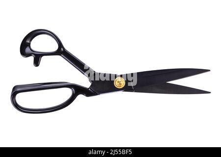 Stainless sewing scissors isolated on white background Stock Photo